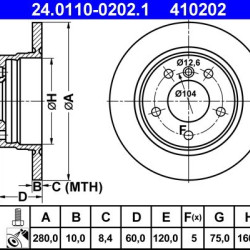 24.0110-0202.1 34211165457 ΔΙΣΚΟΠΛΑΚΕΣ ΟΠ.280mm