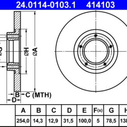 24.0114-0103.1 5022676 ΔΙΣΚΟΠΛΑΚΕΣ ΕΜΠ. 254mm