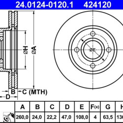 24.0124-0120.1 5026784 ΔΙΣΚΟΠΛΑΚΕΣ ΕΜΠ. 260mm