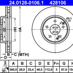 24.0128-0106.1 2104212212 ΔΙΣΚΟΠΛΑΚΕΣ ΕΜΠ. 300mm