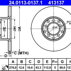24.0113-0137.1 1234200072 ΔΙΣΚΟΠΛΑΚΕΣ ΕΜΠ. 278mm
