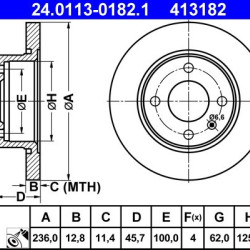 24.0113-0182.1 6U0615301 ΔΙΣΚΟΠΛΑΚΕΣ ΕΜΠ. 236mm