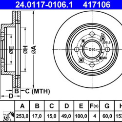 24.0117-0106.1 4706749 ΔΙΣΚΟΠΛΑΚΕΣ ΕΜΠΡ. 253mm