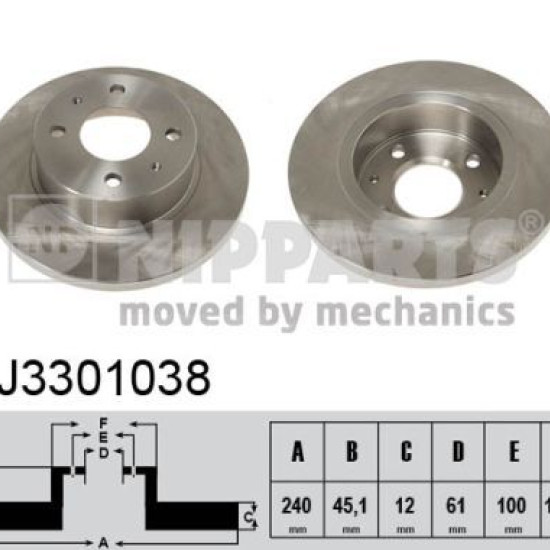J3301038 4020661A01 ΔΙΣΚΟΠΛΑΚΕΣ ΕΜΠ.240mm