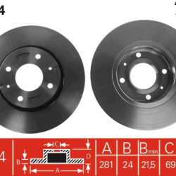 DF4054 M818027 ΔΙΣΚΟΠΛΑΚΕΣ ΕΜΠ.281mm