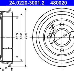 24.0220-3001.2 6070682 ΤΑΜΠΟΥΡΑ 203mm