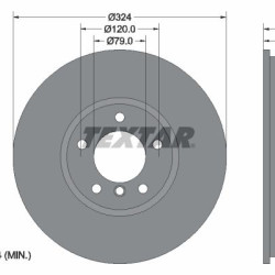 92107100 34116767059 ΔΙΣΚΟΠΛΑΚΑ ΕΜΠΡ. BMW 324mm ΑΕΡ.