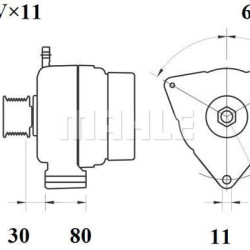 0121546802  ΔΥΝΑΜΟΣ 28V/80A ACTROS ATEGO