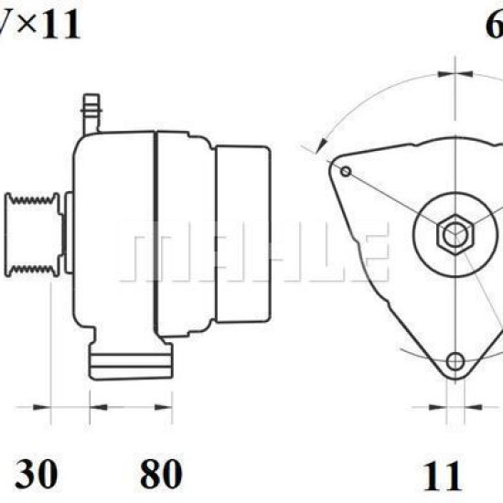0121546802  ΔΥΝΑΜΟΣ 28V/80A ACTROS ATEGO