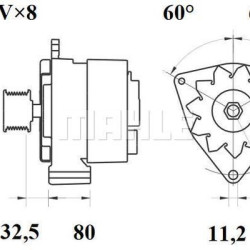 0091549802 ΔΥΝΑΜΟ 24V/80A   ΟΜ 906LA